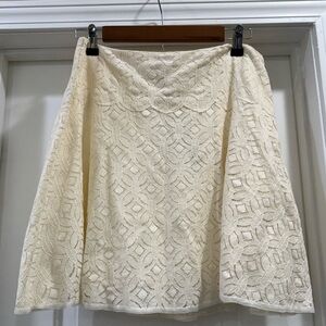 Max Studio Cream Embellished A-Line Skirt Size Large 🆕🆕🆕